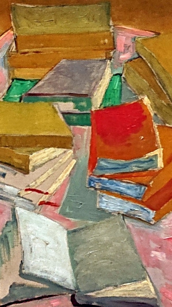 >Macht< mit Van Gogh >Macht< in Van Gogh Stapel französischer Romane